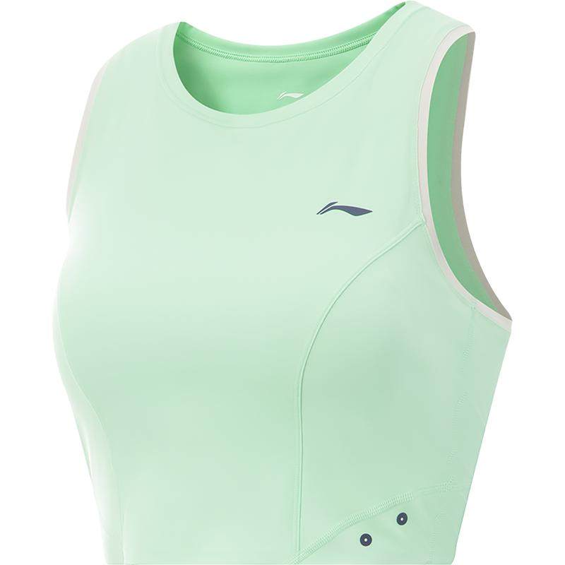 李宁凉爽紧身圆领女健身背心