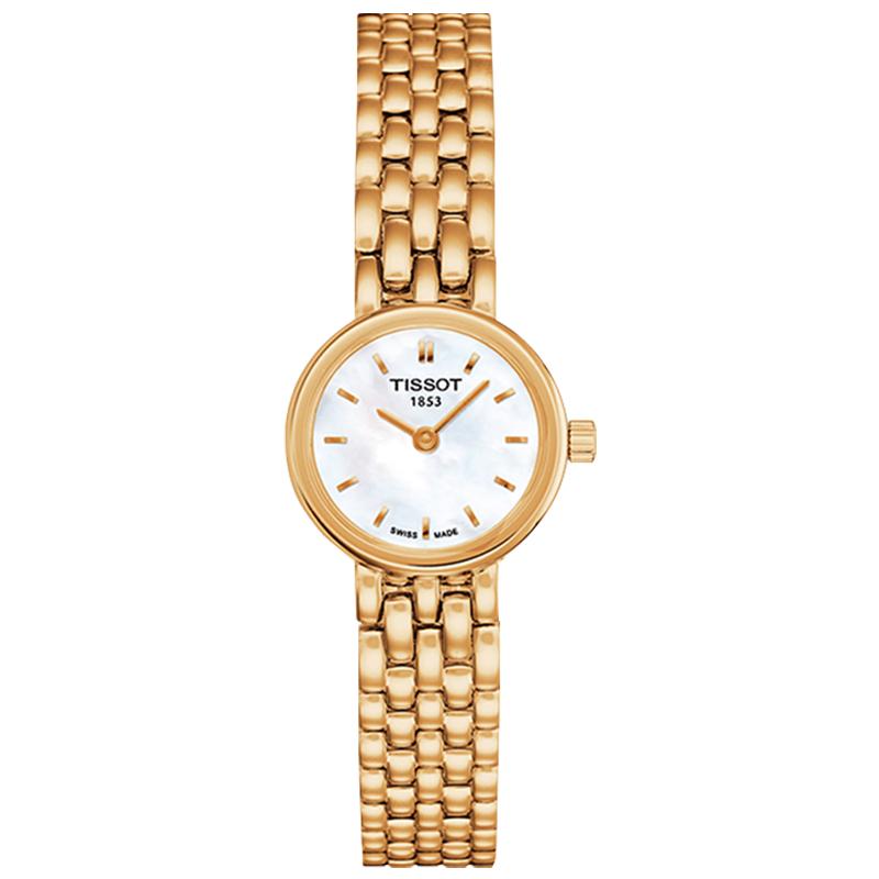 【自营】Tissot天梭乐爱系列女士石英腕表瑞士正品小金表贝母手表