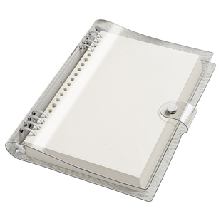 透明软皮活页本笔记本本子a5可拆卸手账本手帐高颜值可平摊pvc外壳b5大容量大学生考研摘抄网格日记本线圈本