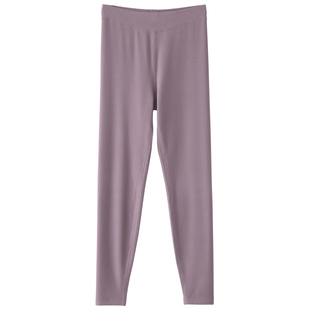 意大莱女士薄款磨毛秋裤羊绒蛋白高腰发热棉加绒衬裤保暖打底绒裤