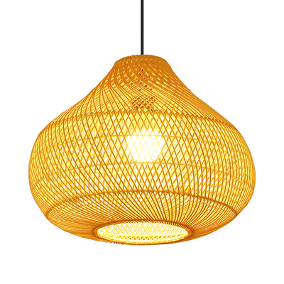新中式竹编灯竹艺灯餐厅禅意藤编灯罩火锅店茶室乡村民宿竹编吊灯