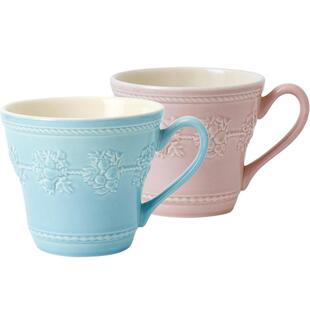 WEDGWOOD威基伍德欢愉假日马克对杯高颜值水杯家用送礼情侣杯