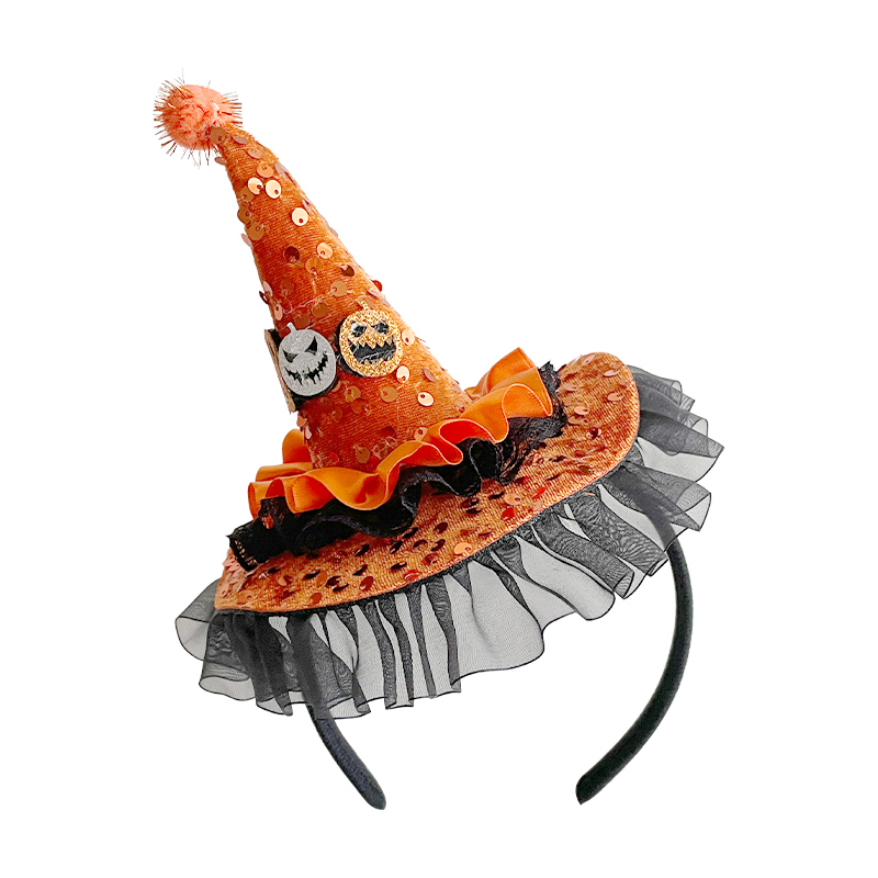 万圣节可爱搞怪头饰南瓜骷髅恶魔发箍女儿童装扮道具魔法帽子头箍