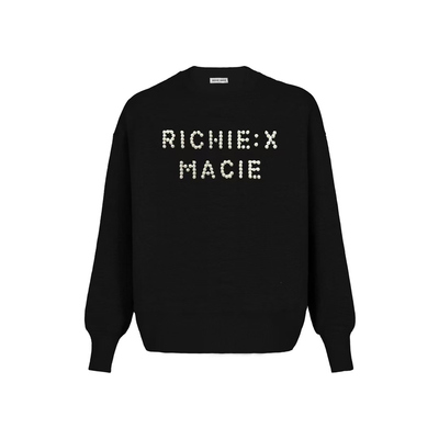 RICHIEMACIE钉珠圆领卫衣