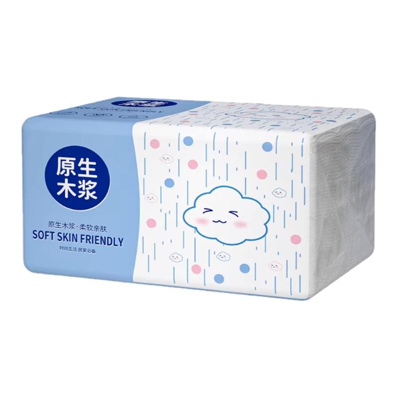 原木优质抽纸家庭装商用纸巾