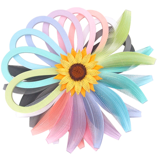 进口TANT KIRA日本千色纸/丹迪纸单面珠光衍纸条清新10色单色40条