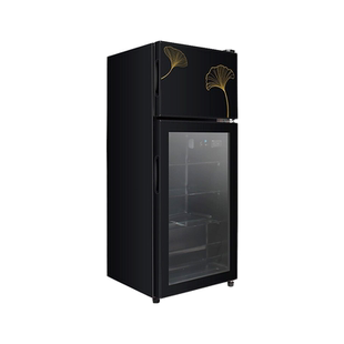 荣事达冰吧家用小型客厅办公室茶叶红酒柜饮料保鲜冷藏柜透明冰箱