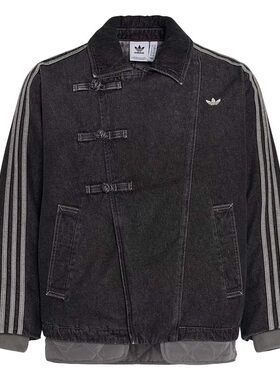 Adidas 三叶草新中式保暖灯芯绒运动男女棉服 KQ5135 KR5066