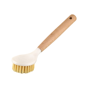 锅刷榉木手柄不沾油洗锅刷家用厨房可挂式洗碗长柄清洁刷不伤涂层