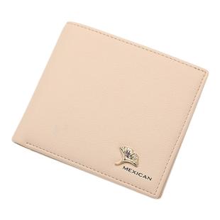 稻草人钱包女短款2025新款薄款时尚简约钱夹学生可爱零钱包小卡包