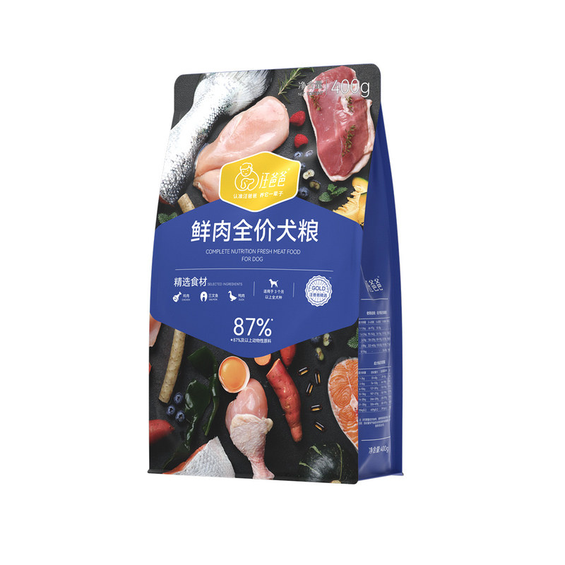 汪爸爸鲜肉全价犬粮400g