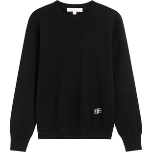 Brooks Brothers/布克兄弟女士25秋冬新品纯色刺绣logo简约毛衣