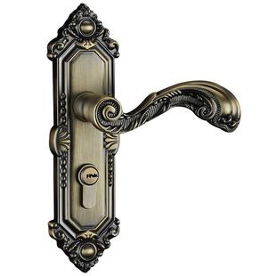 雷鸟欧式门锁单舌卫生间锁具青古铜色锌合金法式复古卧室房间门锁