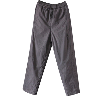 冬通勤宽松显瘦纯色小脚裤棉裤女