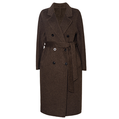 罗衣通勤极简风双面呢羊毛大衣