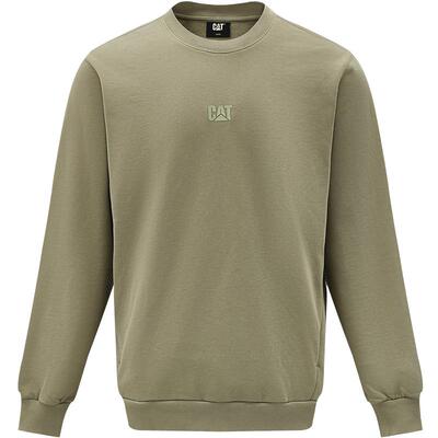 CAT卡特25秋冬新款男士休闲双侧口袋圆领印花卫衣