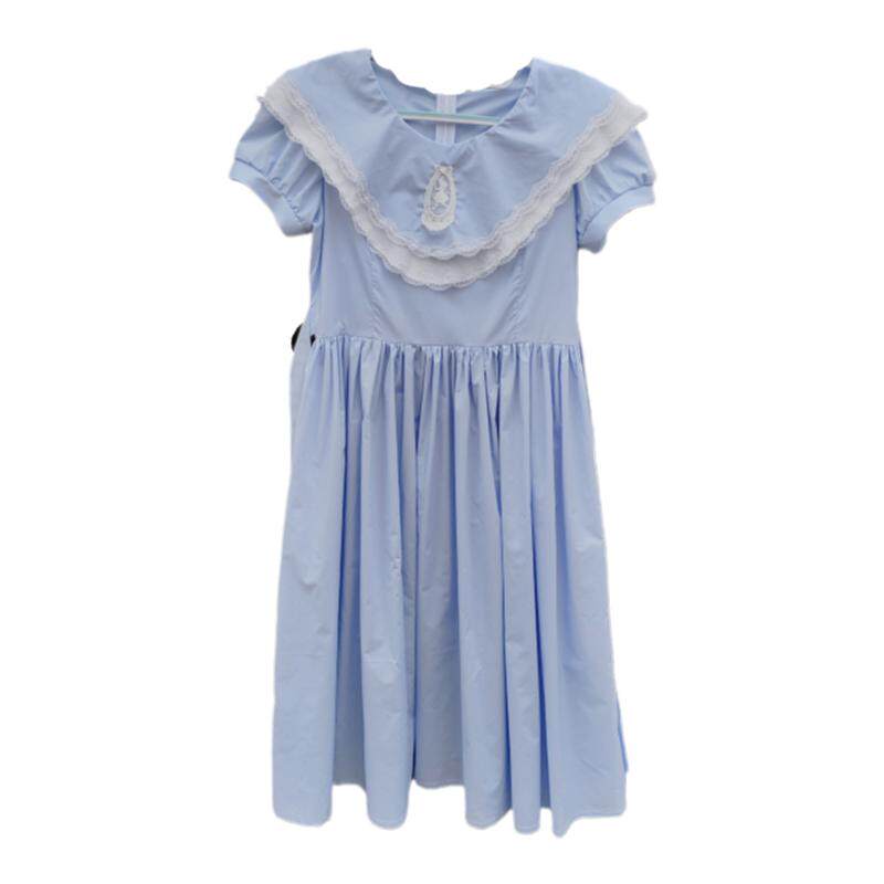 手作服双层披肩府绸棉甜美大摆裙