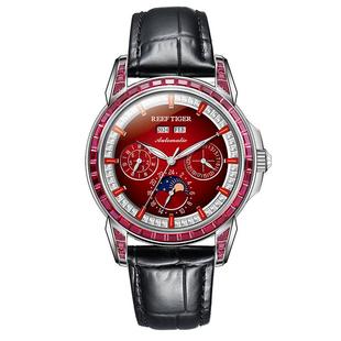 联名瑞夫泰格手表新品天文台全自动机械商务轻奢满钻多功能腕表