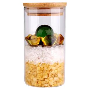 安忍水摆件五黄二黑床头朝西龙银六帝钱水晶卫生间厕所卧室水晶球