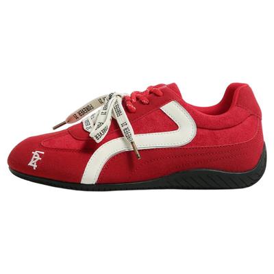 F21红色赛车鞋女2025新款秋季