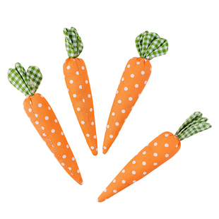 【吉祥道具】复活节布艺胡萝卜玩具生日拍照儿童场景宝宝派对挂饰