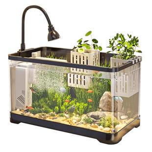 鱼缸小型客厅2026新款过滤制氧一体机家用造景全套生态桌面养鱼缸