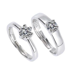 仿真婚戒对戒结婚一对婚礼现场道具情侣活口戒指女假钻戒交换仪式