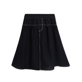 布丁哈鲁童装春装女童裙子2026春夏新款儿童洋气百搭牛仔半身长裙