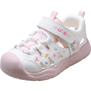 牧童女童凉鞋儿童2026夏季新款刺绣小花框子鞋轻便运动公主小童鞋