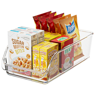 橱柜收纳盒零食厨房桌面杂物储物筐神器抽屉透明亚克力柜子整理盒