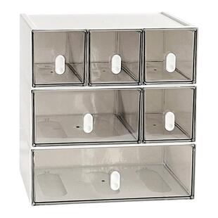 桌面收纳盒透明文具杂物化妆品置物架学生书桌办公室抽屉式整理盒