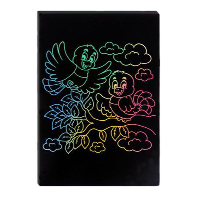 炫彩刮画纸a4儿童刮蜡纸小学生刮花画幼儿园diy手工涂鸦8k美术本