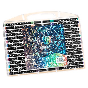 软头闪光马克笔带闪粉水彩笔小学生手抄报专用手账荧光笔美术画画笔儿童绘画涂鸦diy彩绘流沙发光笔彩色笔