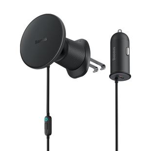 倍思新款手机车载支架magsafe磁吸式无线充电器汽车导航专用固定