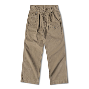 NON STOCK英军KD复古两褶长裤Gurkha男士廓尔格卡其绿宽松休闲裤