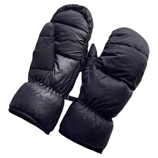 羽绒填充 难得一见 北欧户外防水保暖羽绒手套加绒滑雪男闷指手套