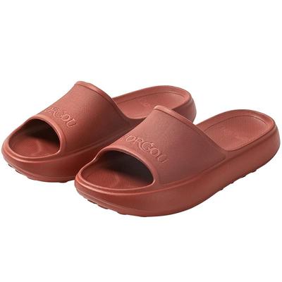 红色厚底凉拖鞋户外穿