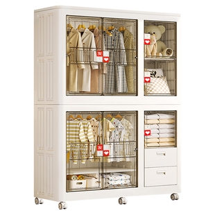 友耐简易衣柜家用卧室免安装成人衣橱可折叠衣服被子储物柜收纳柜