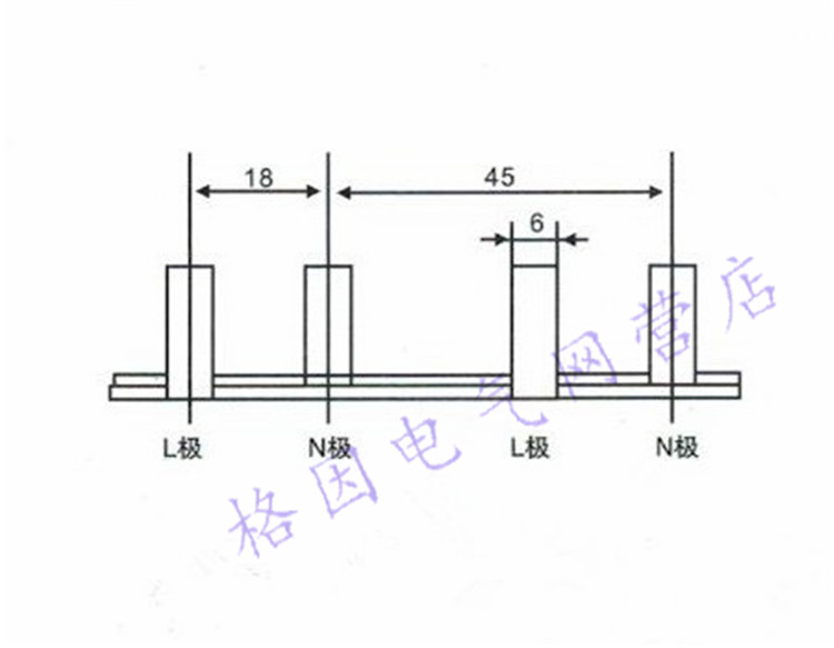 1P漏电 50A 1.4厚 DZ47/1P+L 1位 汇流排 连接排 紫铜 漏断断路器