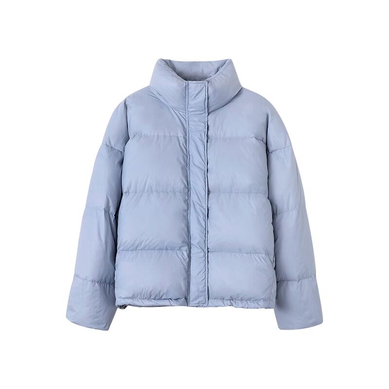 羽绒服女短款2023新款冬季设计感小众高级韩版小个子显瘦立领外套