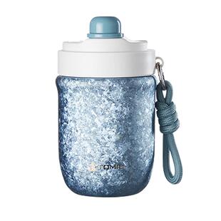 特美刻纯钛咖啡杯带吸管奶豆杯子女高颜值2025新款便携随行保温杯