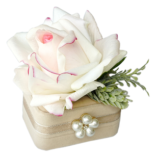 婚礼现场仪式交换戒指盒创意森系求婚新郎新娘结婚对戒盒首饰盒子