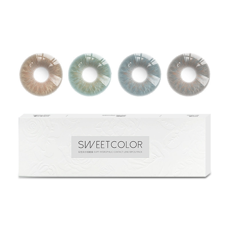 SweetColor美瞳高定系列日抛10片无锁边5D虹膜混血水润隐形眼镜