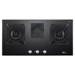 德国莱梅德三眼燃气灶头家用大面板天然气定时灶台大面板进口玻璃