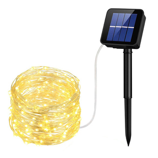 太阳能灯铜线灯装饰LED灯串室外高亮家用防水彩灯带景观庭院灯饰