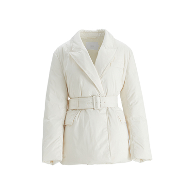 OBEG欧碧倩西装领鹅绒羽绒服短款通勤保暖收腰外套女冬季10484092