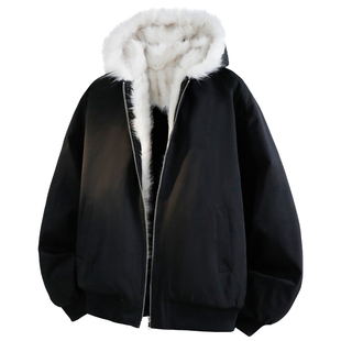 迈特优座山雕棉服加绒保暖美式cleanfit外套男女情侣款厚棉衣夹克