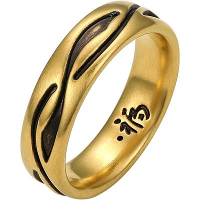 周六福黄金戒指男女5D硬金电黑福戒计价足金指环尾戒新年礼物