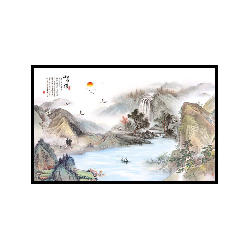中式玻璃贴纸防偷窥装饰厨房客厅