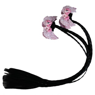 儿童假发辫韩版头饰发夹小女孩古风女童发卡超仙花朵配饰发夹发饰